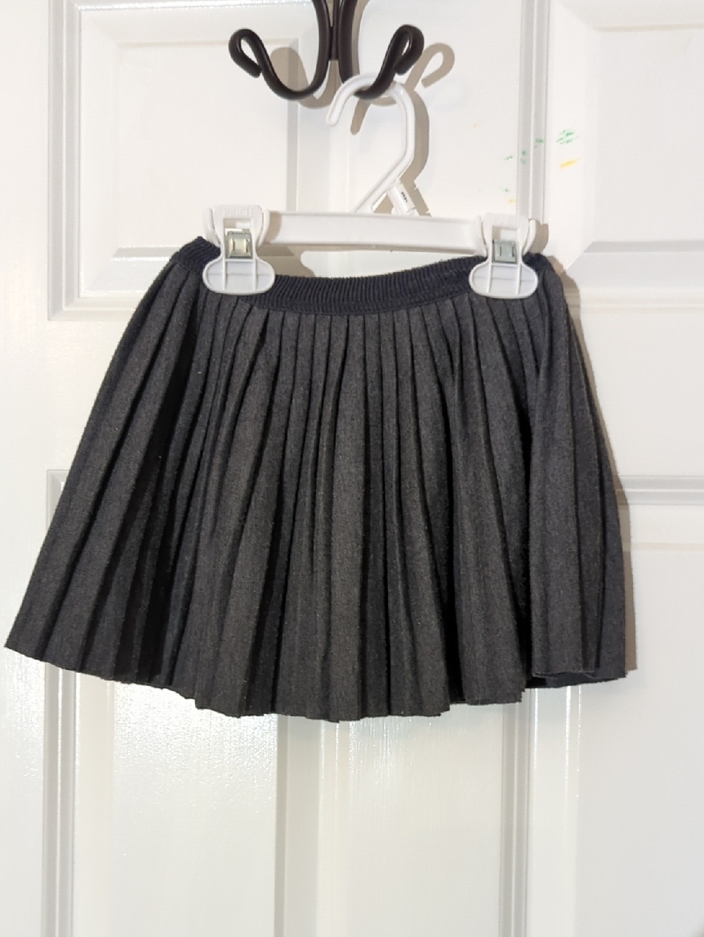 Zara Charcoal Gray Pleated Skater Mini Skirt